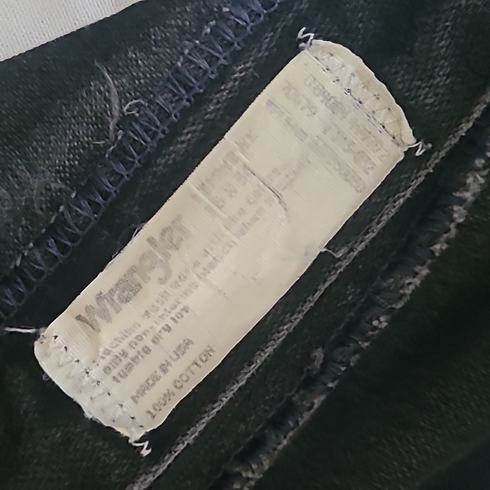 Vintage 90s Wrangler Black Denim Jeans Bootcut Mens Size 36x34 USA MADE - Picture 15 of 16